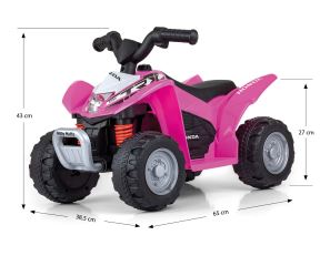 Honda TRX 250X – detská elektrická štvorkolka 6V s akumulátorom - ružová (8)