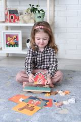 Drevená balančná hra, puzzle - Farma so zvieratkami (5)