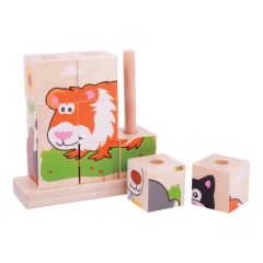 Bigjigs Baby Nasadzovacie kocky zvieratká (6)