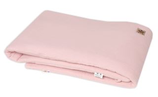 Mušelínový mantinel 160x33 cm, Baby Nellys, púdrovo ružový (2)
