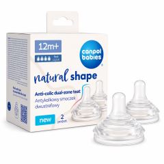Natural Shape antikolikový cumlík – silikónový, DuoFlex, bez BPA, 12m+