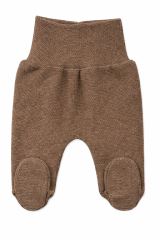Pletené dojčenské polodupačky Hand Made, Baby Nellys, hnědé (2)