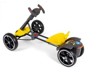 Elektrický gokart BOLT, detská motokára s diaľkovým ovládaním, LED, Bluetooth, žlté (4)