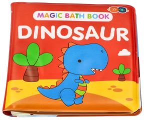 Kúzelná knižka do vane Barney&amp;Buddy - Dinosaurus - červená