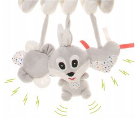 Plyšová špirála Rabbit, sivá (1)