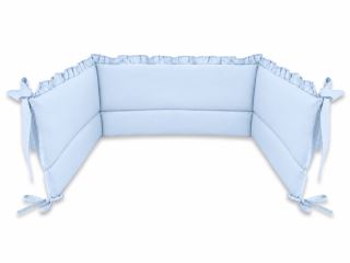 Mantinel s volánikom do postieľky 120 x 60 cm, Royal - modrá (1)