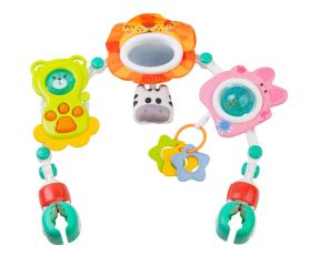 Senzorický oblúk Zebra Toyz – zrkadielko, hrkálky, 0–18 m