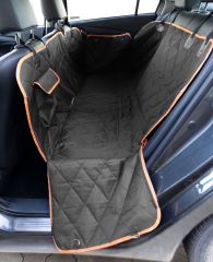 Ochranná autodečka pre psa 200 × 143 cm – vodoodpudivá, na zadné sedadlá, čierna (7)