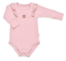 Žebrovaná rostoucí souprava 3D, Baby Girl - pudrově růžová (2)