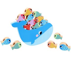 2Kids Toys Motorická hra 3v1 Veľryba – rybárčenie, navliekanie, triedenie, cert. drevo, 3+ (3)