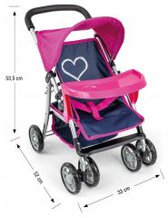 Milly Mally Športový kočík pre bábiky - Kate Prestige - navy (4)
