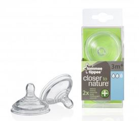 Silikónové cumlíky Tommee Tippee 3m + antikoliková