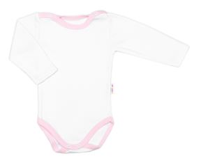 Žebrovaná sada, Star 5D, body, polodupačky, kabátek, čepička, rukavice - růžová, bílá (5)