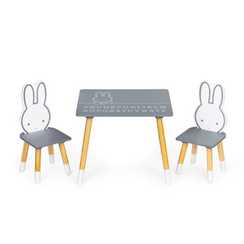 Detská sada nábytku - Stôl + 2 stoličiek - Bunny