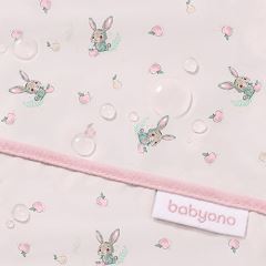 Nepremokavá zásterka s rukávmi Bunny, šedoružová, BabyOno (5)