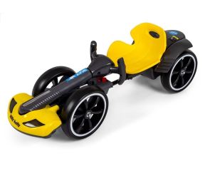 Elektrický gokart BOLT, detská motokára s diaľkovým ovládaním, LED, Bluetooth, žlté (6)