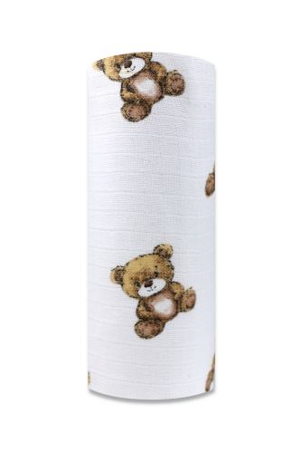 Tetrová plienka 70×80 cm Basic, 100% bavlna, Sweet Teddy, hnedá - 1ks
