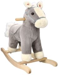 Hojdací Koník Šedák Adam Toys so zvukom - šedá