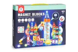 Magnetická svietiaca konštrukčná stavebnica guľôčková dráha kulodrom 134 dielikov (9)