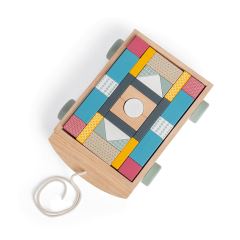 Bigjigs Toys Vozík s drevenými kockami (9)