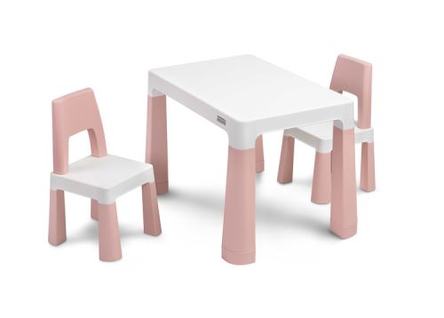 Súprava detského nábytku TOYZ MONTI 1+2, ružová/biela (573619)