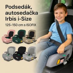 Podsedák, autosedačka Irbis i-Size 125–150 cm s ISOFIX – béžová (6)
