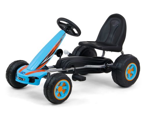 Milly Mally VIPER – detská šliapacia motokára (gokart) s ručnou brzdou - modrá