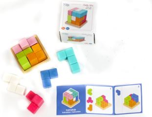 Adam Toys Drevená kocka TETRIS (1)
