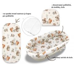 3D sada do koša, kočíka - bavlna, Friends time - latte (1)