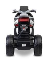 Elektrická trojkolka pre deti TOYZ – 2 motory, LED, USB, biela (6)