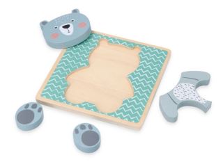 Adam Toys Edukačný vkladačka Medveď - mätová (3)
