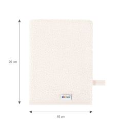 Detská umývacia rukavica XL Akuku – 100 % bavlna, 15×20 cm, od narodenia, krémová (4)