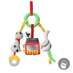 BabyOno Závesná edukačná hračka na kočík ON THE FARM (1)