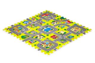 Penové puzzle, podložka - Mesto, 9 dielov (2)