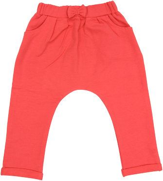 Mamatti Bavlněné tepláčky Bird - korálové