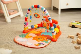 Vzdelávacia edukačná hracia podložka so zvukmi TOYZ ZOO - oranžová (573707)