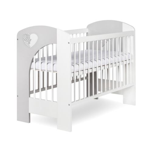 Postieľka NELL - Biela so sivou