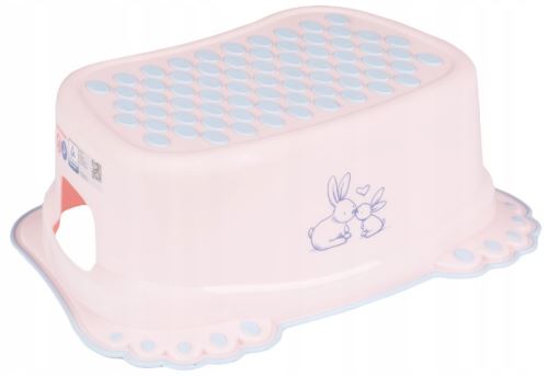 Stolička, schodík s protišmykovou funkciou Tega Baby, Eco Bunny, ružový