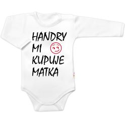Body dlouhý rukáv Handry mi kupuje matka, Baby Nellys, bílé