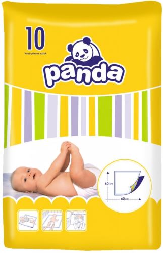 Bella Mamma Prebaľovacie podložky Panda Bella 60x60 cm -10 ks (280583)