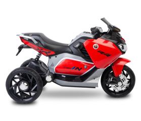 Elektrická trojkolka pre deti TOYZ – 2 motory, LED, USB, červená (9)