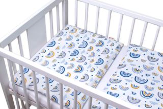 Mantinel s povlečením 3D - Duha, modrá, Baby Nellys (1)