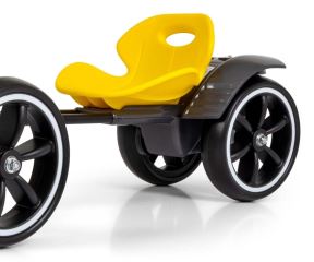 Elektrický gokart BOLT, detská motokára s diaľkovým ovládaním, LED, Bluetooth, žlté (9)