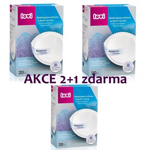 Jednorazové vložky do podprsenky - Discreet Elegance, 2+1 zdarma = 60ks