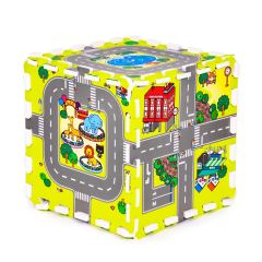 Penové puzzle, podložka - Mesto, 9 dielov (3)