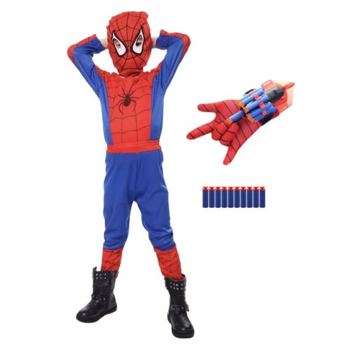 Detský kostým Spiderman s vystrelovákom 122-134 L (577758)