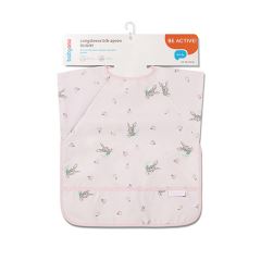 Nepremokavá zásterka s rukávmi Bunny, šedoružová, BabyOno (1)
