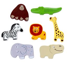 Drevené puzzle Safari prepojiteľné, 7 dielov (3)