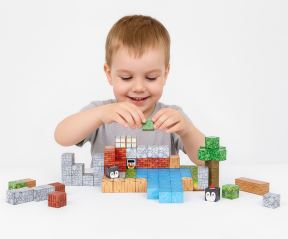 Magnetické konštrukčné kocky súprava pre deti 87 dielov (3)