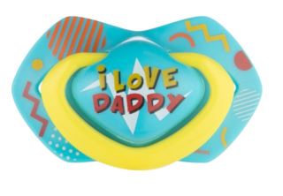 Canpol Babies 2 ks symetrických silikónových cumlíkov, 0-6m, Neon Love Baby, modré (2)